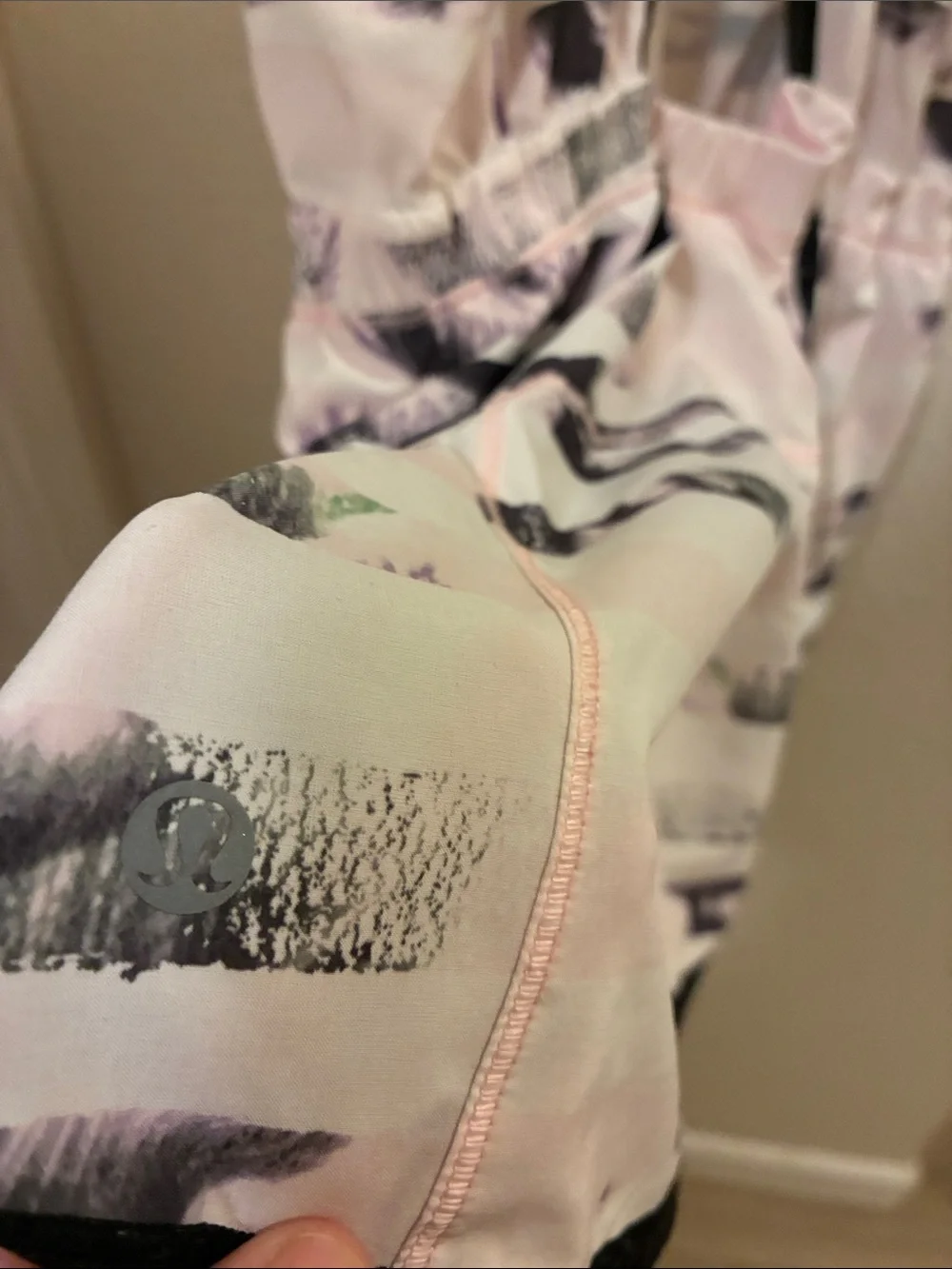 lululemon athletica White & Black Printed Romper